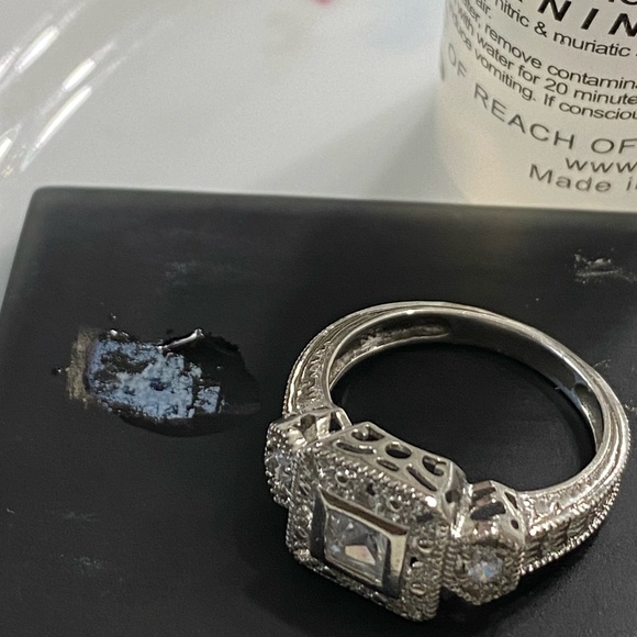 Vtg Sterling CZ Ring - Picture 7 of 8